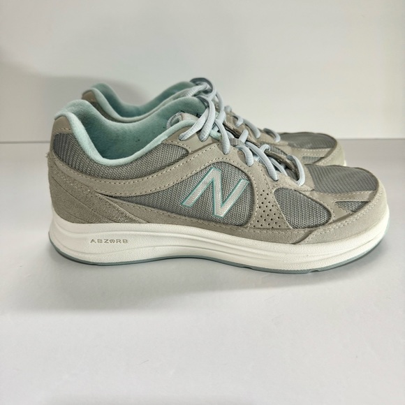 New Balance 877 Womens Size 8.0 D / WW877SB Walking Shoes Silver Suede - Picture 5 of 7